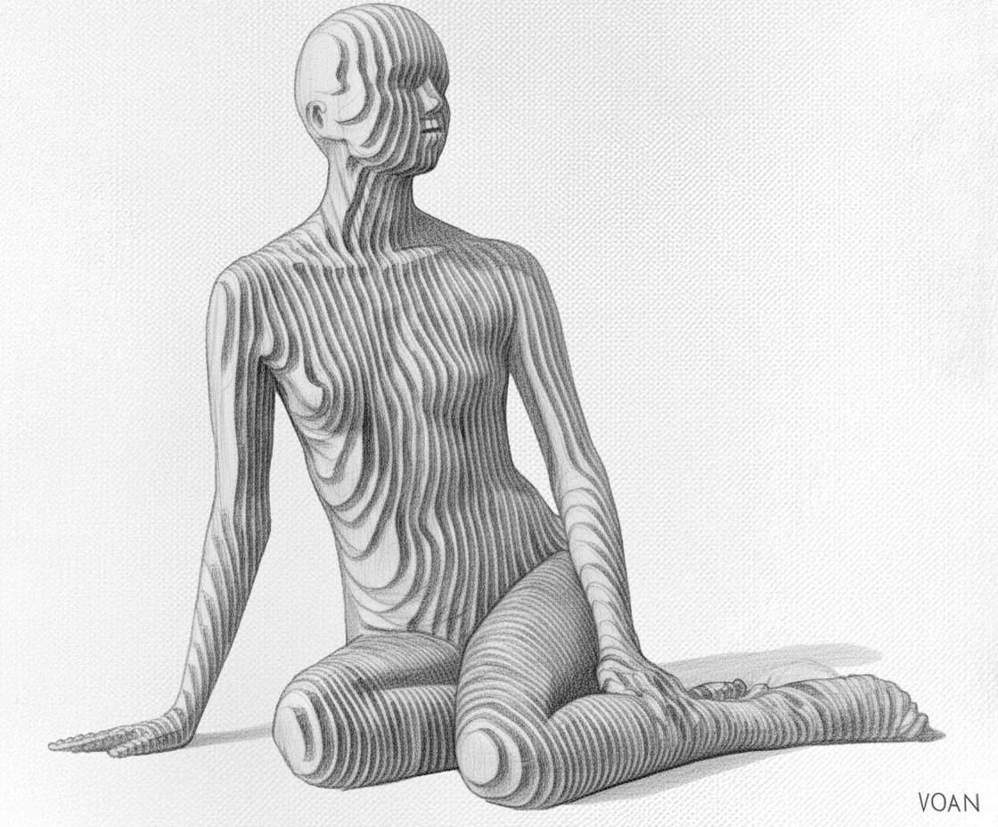 Abstract sculpture detail by VOAN